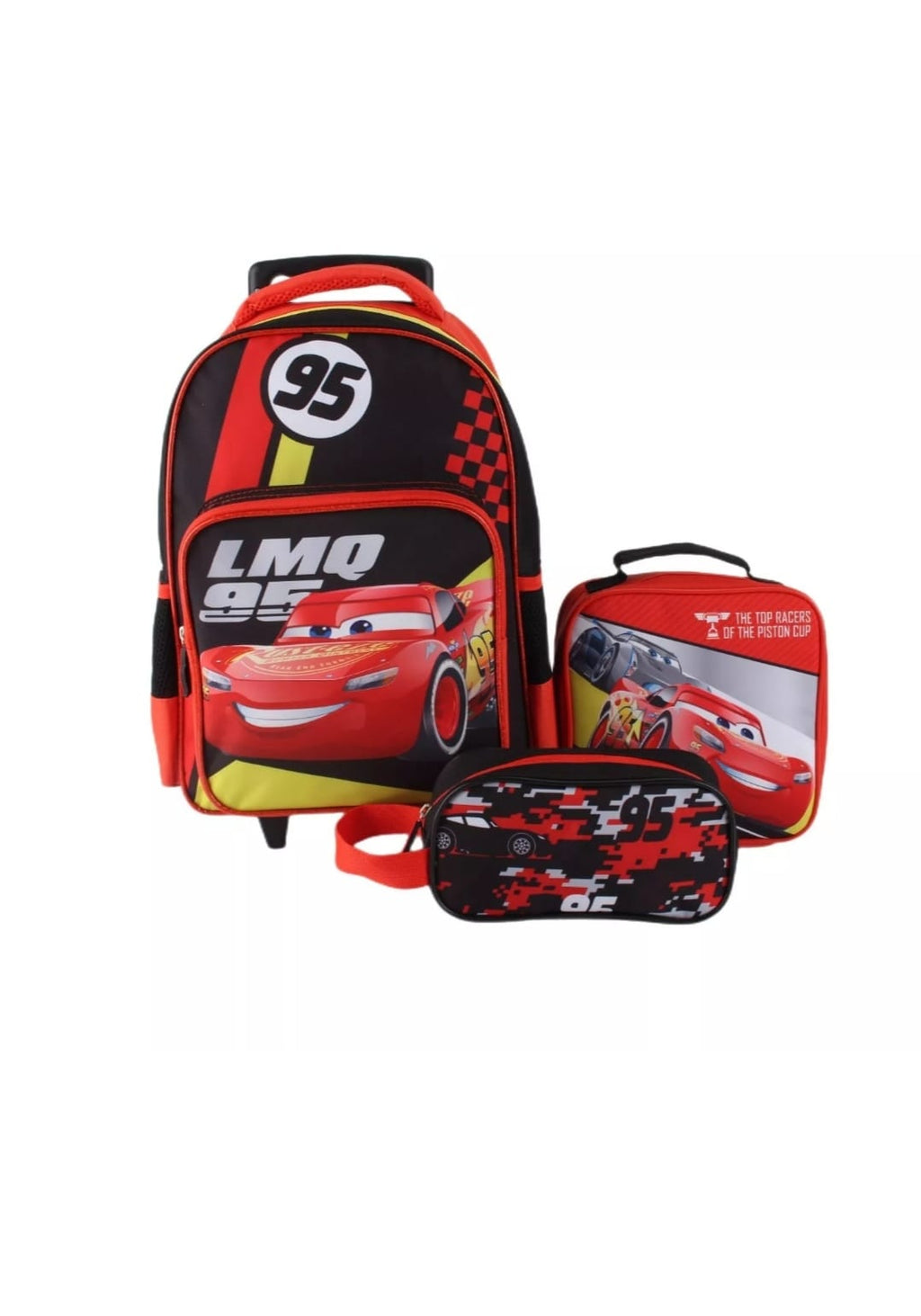 mochila escolar cars 3 piezas original
