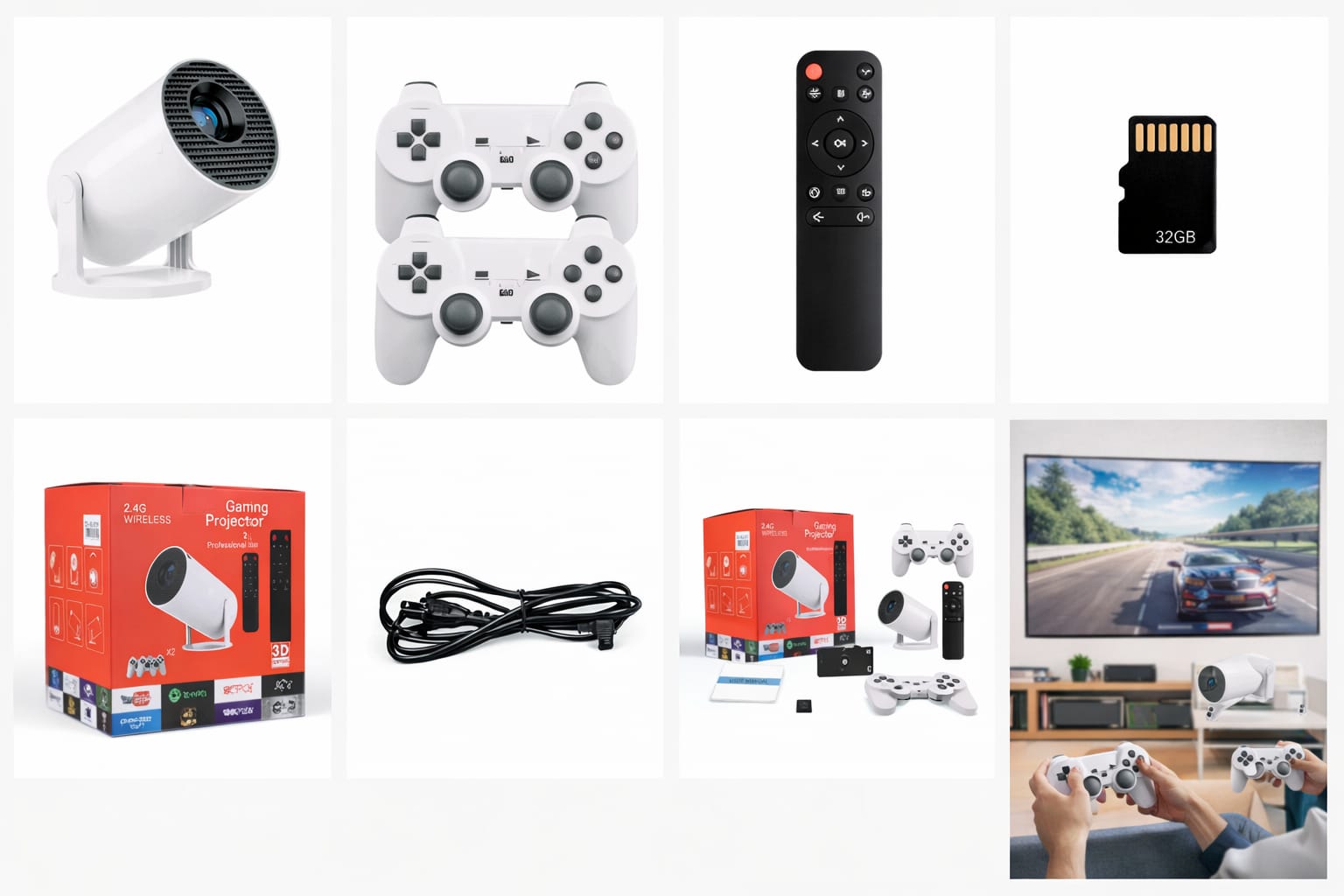 proyector portátil con consola hd wiffi 2 en 1
