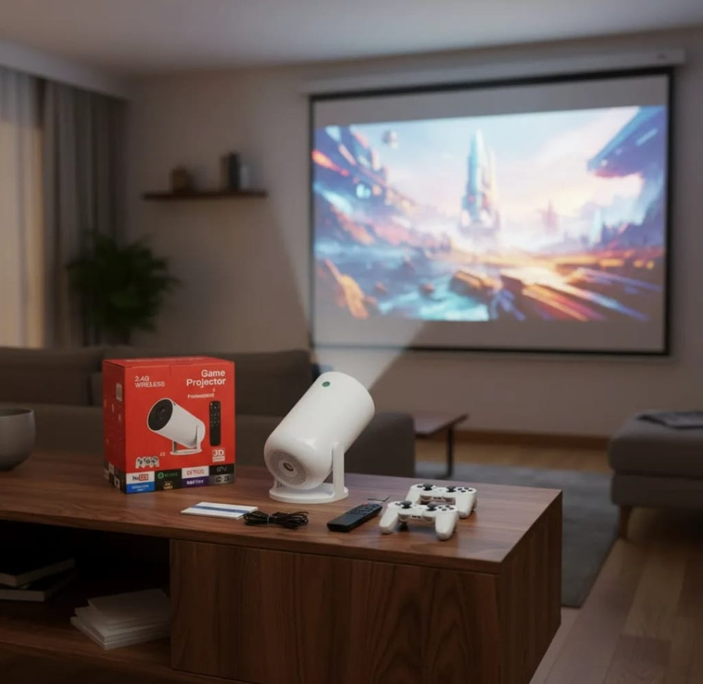 proyector portátil con consola hd wiffi 2 en 1