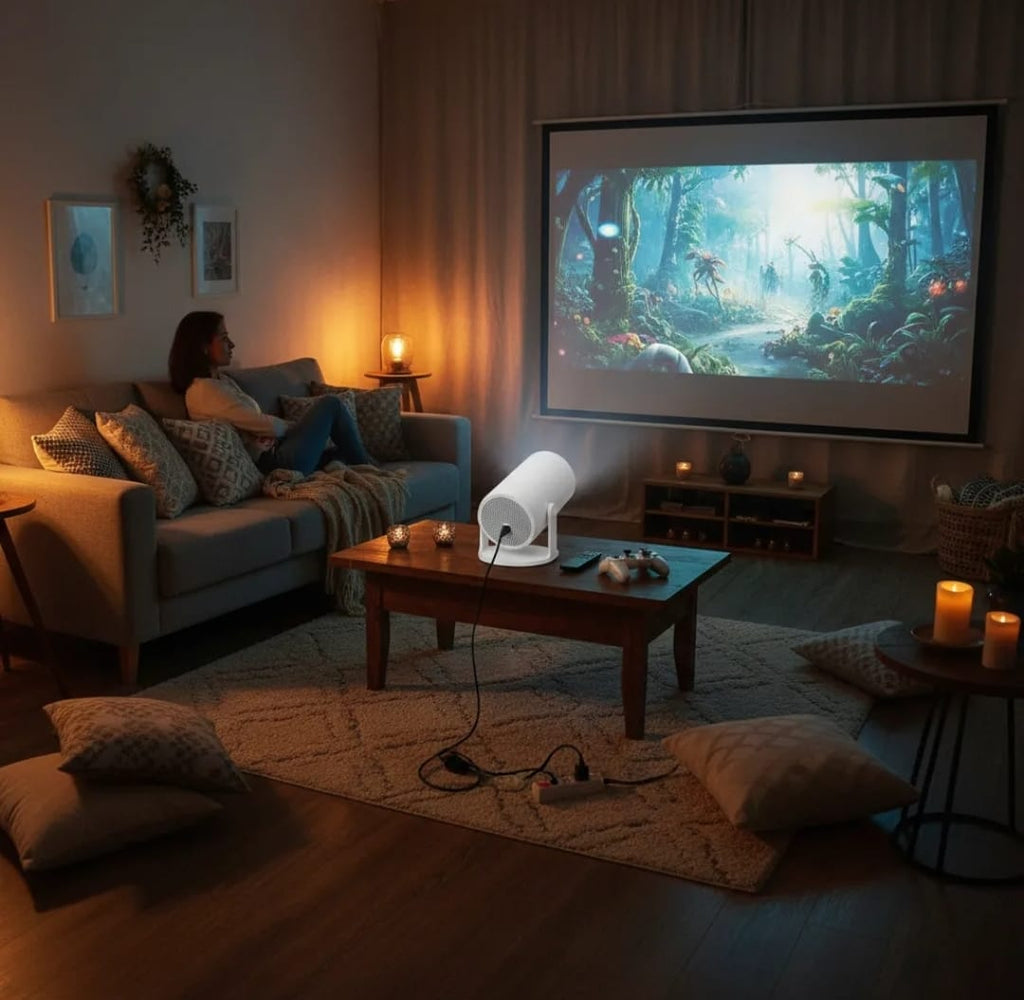 proyector portátil con consola hd wiffi 2 en 1